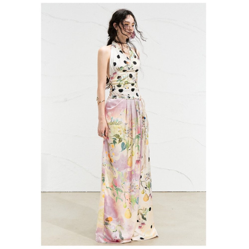 [NEW] Pink Silky Wide-leg Pants - Picture 4 of 6